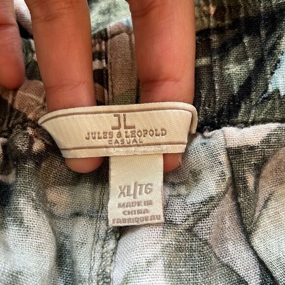 Jules & Leopoldo Casual Pattern Linen Shorts - Picture 4 of 6